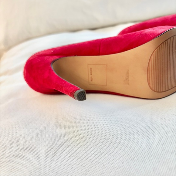 Dolce Vita Red Suede Pumps High Heel Platform size 8.5 - Picture 11 of 12